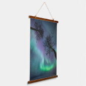 Northern Light Trees Wandteppich Mit Holzrahmen (Gewinkelt)