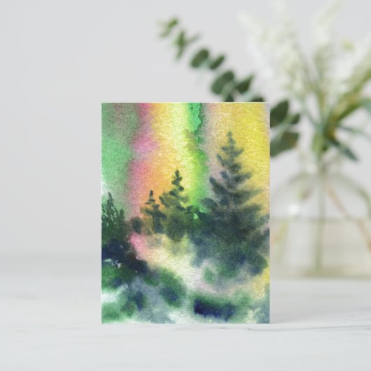 "Northern Lights #1" Landstraßen Postkarte (Stehend Vorderseite)