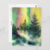 "Northern Lights #1" Landstraßen Postkarte (Vorne/Hinten)