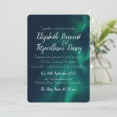 Northern Lights Abend Einladung (Stehend Vorderseite)