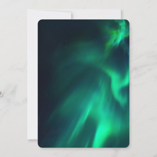 Northern Lights Abend Einladung (Rückseite)