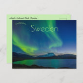 Northern Lights Abisko Nationalpark Schweden Postkarte (Vorne/Hinten)