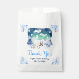 Northern Lights Animals Birthday Party Thank You Geschenktütchen