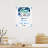Northern Lights Arctic Animals Baby Dusche Willkom Poster (Küche)