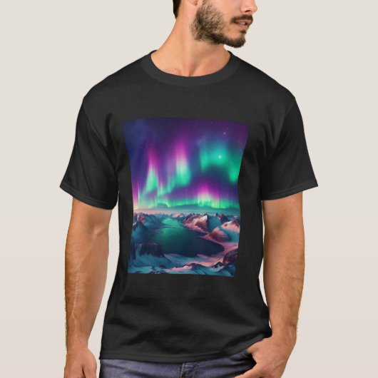 Northern Lights Arctic Christmas Magie Aurora Sk T-Shirt (Vorderseite)