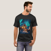 Northern Lights Arctic Weihnachten Magische Lichte T-Shirt (Vorne ganz)