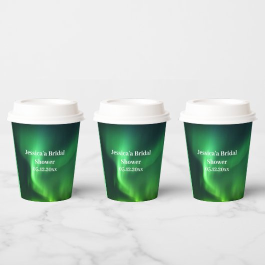 Northern Lights Aurora Borealis Brautparty Pappbecher (Multi)