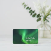 Northern Lights Aurora Borealis Business Card Visitenkarte (Stehend Vorderseite)