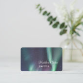 Northern Lights Aurora Borealis Business Card Visitenkarte (Stehend Vorderseite)