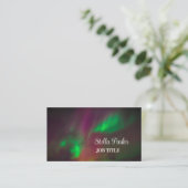 Northern Lights Aurora Borealis Business Card Visitenkarte (Stehend Vorderseite)
