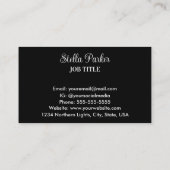 Northern Lights Aurora Borealis Business Card Visitenkarte (Rückseite)
