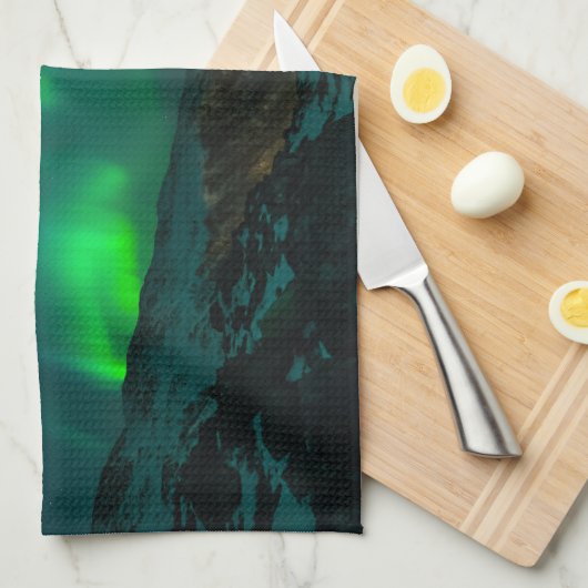 Northern Lights Aurora Borealis Custom Personalize Geschirrtuch (Viertel Falte)