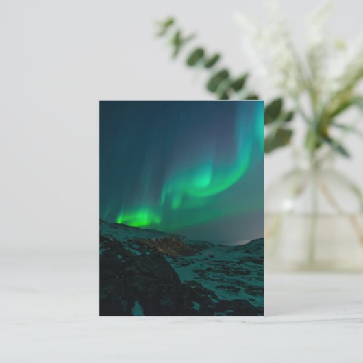 Northern Lights Aurora Borealis Custom Personalize Postkarte (Stehend Vorderseite)