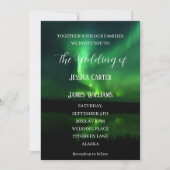 Northern Lights Aurora Borealis Elegante Hochzeit Einladung (Vorderseite)