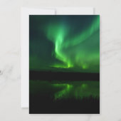 Northern Lights Aurora Borealis Elegante Hochzeit Einladung (Rückseite)