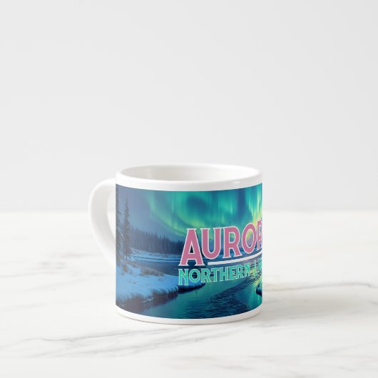 Northern Lights Aurora Borealis Espressotasse (Vorderseite Links)