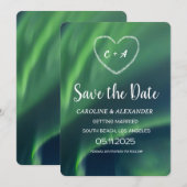 Northern Lights Aurora Borealis Galaxy Sky Wedding Save The Date (Vorne/Hinten)