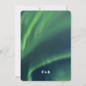 Northern Lights Aurora Borealis Galaxy Sky Wedding Save The Date (Rückseite)