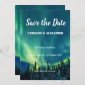 Northern Lights Aurora Borealis Galaxy Sky Wedding Save The Date (Vorne/Hinten)