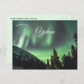 Northern Lights Aurora Borealis in Yukon Kanada Postkarte (Vorne/Hinten)