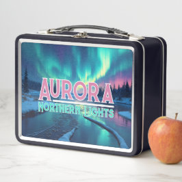 Northern Lights Aurora Borealis Metall Brotdose