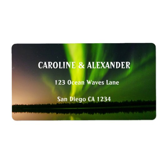 Northern Lights Aurora Borealis Night Sky Wedding (Vorne)