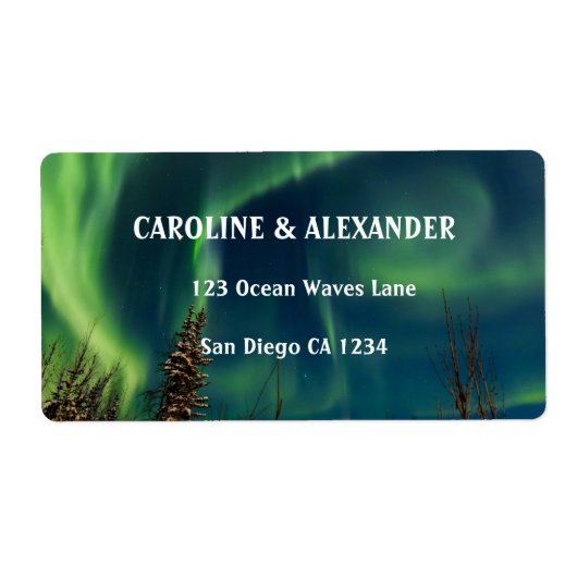 Northern Lights Aurora Borealis Night Sky Wedding (Vorne)