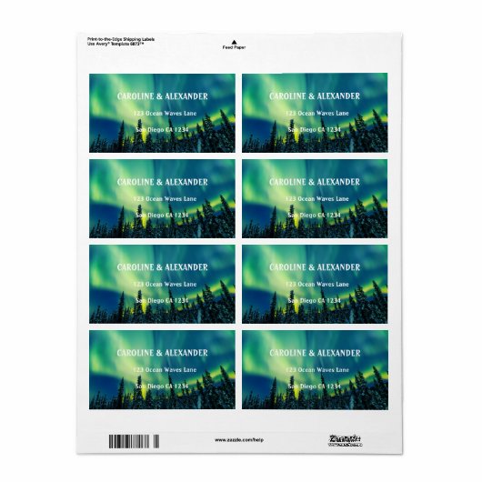 Northern Lights Aurora Borealis Night Sky Wedding (Vorne)
