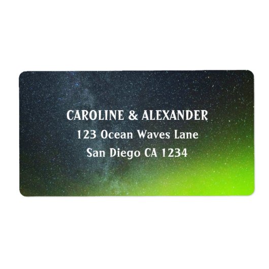 Northern Lights Aurora Borealis Night Sky Wedding (Vorne)