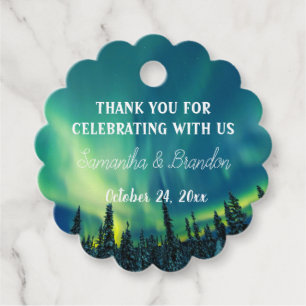 Northern Lights Aurora Borealis Night Sky Wedding Geschenkanhänger