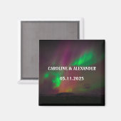 Northern Lights Aurora Borealis Night Sky Wedding Magnet (Vorderseite/Rückseite)
