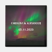 Northern Lights Aurora Borealis Night Sky Wedding Magnet (Vorne)