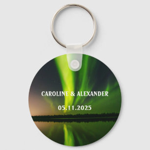 Northern Lights Aurora Borealis Night Sky Wedding Schlüsselanhänger