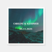 Northern Lights Aurora Borealis Night Sky Wedding Serviette (Vorderseite)
