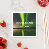 Northern Lights Aurora Borealis Night Sky Wedding Serviette (Beispiel)
