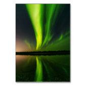 Northern Lights Aurora Borealis Night Sky Wedding Tischnummer (Rückseite)