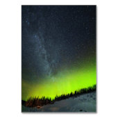 Northern Lights Aurora Borealis Night Sky Wedding Tischnummer (Rückseite)