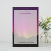 Northern Lights Aurora Borealis Starry Night Sky Briefpapier (Stehend Vorderseite)