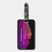 Northern Lights Aurora Borealis Starry Night Sky Gepäckanhänger (Rückseite vertikal)