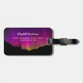 Northern Lights Aurora Borealis Starry Night Sky Gepäckanhänger (Rückseite horizontal)