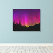 Northern Lights Aurora Borealis Starry Night Sky Leinwanddruck (Insitu (Holzboden))