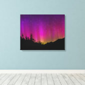 Northern Lights Aurora Borealis Starry Night Sky Leinwanddruck (Insitu (Holzboden))
