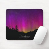 Northern Lights Aurora Borealis Starry Night Sky Mousepad (Mit Mouse)