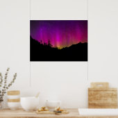 Northern Lights Aurora Borealis Starry Night Sky Poster (Küche)