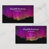 Northern Lights Aurora Borealis Starry Night Sky Visitenkarte (Vorne/Hinten)
