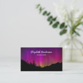 Northern Lights Aurora Borealis Starry Night Sky Visitenkarte (Stehend Vorderseite)