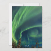 Northern Lights Aurora Borealis Stars Sky Wedding Einladung (Rückseite)