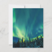 Northern Lights Aurora Borealis Stars Wedding RSV RSVP Karte (Rückseite)