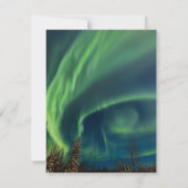 Northern Lights Aurora Borealis Stars Wedding RSVP Karte (Rückseite)