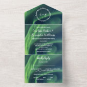 Northern Lights Aurora Borealis Wedding All In One Einladung (Innen Boden)